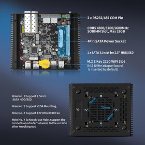 Cwwk 2X 10gbe SFP + máy tính <span class=keywords><strong>mini</strong></span> với 2 x i226-V 2.5gbe Lan S8 n355 <span class=keywords><strong>Mini</strong></span> PC (nâng cấp n305) thiết bị tường lửa opnsense Micro PC - Product Image 2