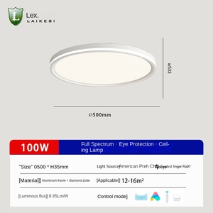 Smart Home Decoration Bedroom Living Room Ceiling Lamps <b>Remote</b> Control Surface <b>Mounted</b> Square Round LED Ceiling Lights - Product Image 6