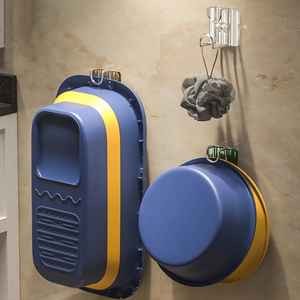 رف تخزين لحوض خفيف فاخر خطاف حوض غير مثقب للحمام رف معلق على الحائط قطعة أثرية للحوض معلق - Product Image 6