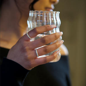 Moda Otoño e Invierno doble fila incrustaciones completas circón pareja anillos casado vida uso diario joyería fina - Product Image 5