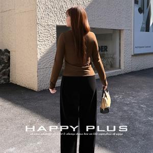 Happy Plus Knit – haut à manches longues pour femme, taille plus, vêtement d'intérieur chaud pour l'automne et l'hiver, couleur unie, N9409 - Product Image 4