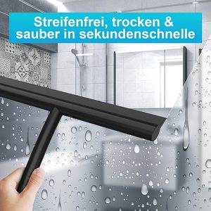 Silikonabzieher mit Haken Duschabzieher für Glastüren Badezimmer - Product Image 4