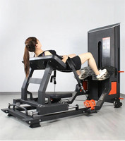 Appareil de fitness réglable en acier pour hanches et jambes, à charge par pignon, avec trajectoire de mouvement, pour la musculation, doté d'une conception ergonomique