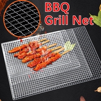 Accessoires de barbecue : Grille de cuisson en fil d'acier inoxydable pour barbecue, four et cuisinière extérieure, pour charbon de bois