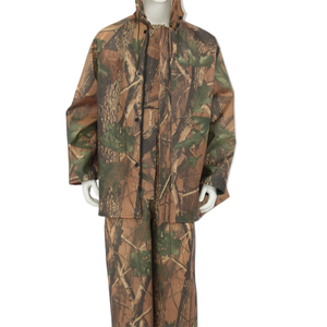 Traje Impermeable de Camuflaje Resistente con Capucha y Pantalones con Tirantes para Caza y Pesca - Product Image 1
