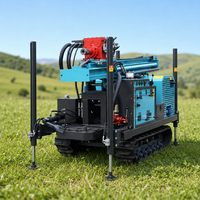 Foreuse de puits d'eau sur chenilles haute puissance, diesel hydraulique portable, 300m, pour forage de puits