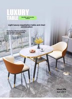 Luxe en bois moderne plein bois pierre salle à manger ensemble table 6 places avec chaise salon Restaurant meubles ensembles chaises