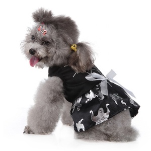 Robe tutu pour chien avec motif d'araignée brillante et de fantôme, design moderne et mignon pour Halloween, en polyester, pour petits chiens, printemps/été/hiver - Product Image 5