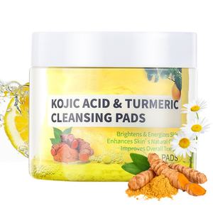 Almohadillas Limpiadoras Faciales de Ácido Kójico y Cúrcuma, 50 Unidades, Venta al Por Mayor de Fábrica OEM, Aptas para Todo Tipo de Piel - Product Image 1