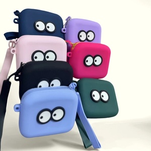OEM <b>Silicone</b> Storage Bag Mini Pouch Small Accessories Charging Cables Children Coin Purse Portable Stock Pink - Product Image 2