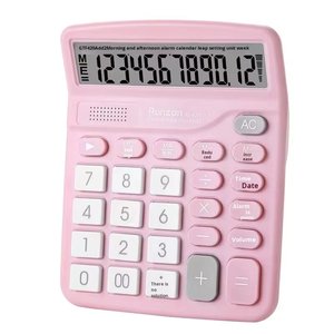 Calculatrice de bureau électronique vocale à 12 chiffres, alimentée par piles AAA, en plastique, haute esthétique, vente en gros - Product Image 4