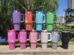 40oz Stainless Steel Thermos <b>Cup</b> <b>Insulated</b> Handle Outdoor Car Tumbler Bulk Wholesale Cold Water Bottle Vacuum Type 12-24hr - Product Image 4