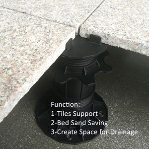 Piédestal de soutien de carreaux de pavé de pierre Socles réglables Support de vis pour l'installation d'accès de sous-couche de pont de toit extérieur - Product Image 5