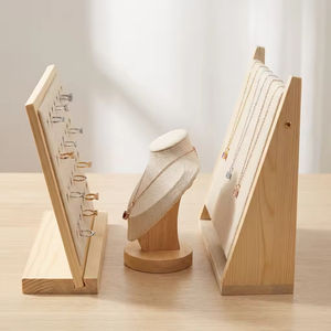 Expositor de Joyería de Lino de Moda para Collares, Pulseras, Anillos, Colgantes y Relojes, Soporte de Almacenamiento para Tiendas de Joyería - Product Image 3