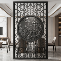 Paravent décoratif en acier inoxydable poli miroir, grande arche découpée au laser, séparateur de pièce, panneau de hall d'hôtel, style Porte de lune