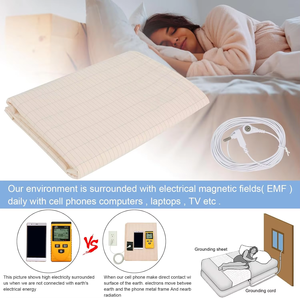 Sábana Confortable <span class=keywords><strong>con</strong></span> Conexión a Tierra, 5% Fibra de Plata, 95% Algodón, Estilo a Cuadros, Sábanas Ajustables para Hospital y Hogar, Ropa de <span class=keywords><strong>Cama</strong></span> <span class=keywords><strong>con</strong></span> Conexión a Tierra - Product Image 5