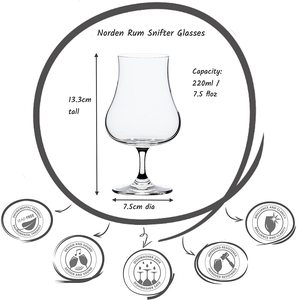 Verres à whisky cristallins haute clarté, design Norden, verres à whisky snifter, coffret cadeau, verres à rhum, brandy, cognac - Product Image 2