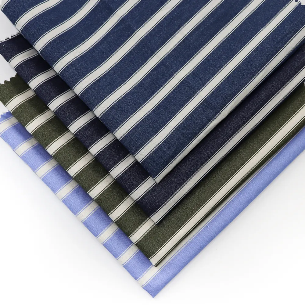 Hign hign Density Fabric for shirt ผ้าย้อมเส้นด้าย100% ผ้าฝ้ายมัสลิน150gsm