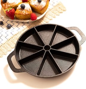 Padella <span class=keywords><strong>in</strong></span> Ghisa Pretrattata a 8 Fessure Senza Rivestimento per Cornbread, Brownies, <span class=keywords><strong>Pizza</strong></span> - Product Image 5