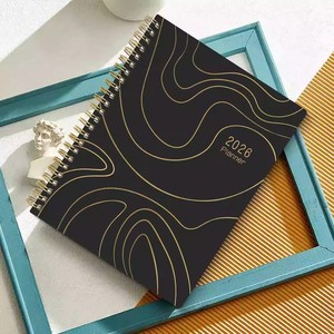 2026 Cahier Sprial A4 anglais <span class=keywords><strong>de</strong></span> grande taille Nouvelle version élégante pour la planification <span class=keywords><strong>de</strong></span> la planification Gestion du temps Dossiers et plans <span class=keywords><strong>de</strong></span> travail - Product Image 1
