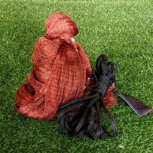 오렌지 나일론 멀티 강한 말 라인 수제 사용자 정의 아연 도금 중공 리드 드롭 바닥 접이식 PE 플라스틱 0.8mm 두꺼운 캐스트 그물 - Product Image 1