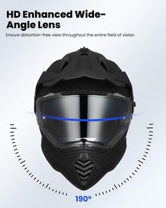 <span class=keywords><strong>Casco</strong></span> de Motocicleta Doble Propósito para Aventura, con Visera Solar Compatible con Pinlock, para Moto de Nieve, ATV, Motocross, Todoterreno - Product Image 4