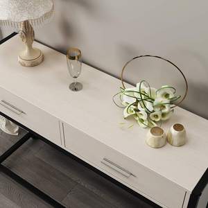 <span class=keywords><strong>Console</strong></span> de couloir moderne noire et blanche unique, étroite, rangement de couloir, table d'entrée italienne mince pour salon moderne - Product Image 5