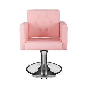 Silla de barbero de salón hidráulica con mechones negros elegantes modernos con material de PVC Barbero de inspiración vintage esencial para estilistas - Product Image 4