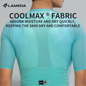 Maglia da Ciclismo Estiva Ultra Leggera da Uomo, Manica Senza Cuciture, Traspirante in Rete, Maglia da Arrampicata ad Asciugatura Rapida, Etichetta Bianca - Product Image 4