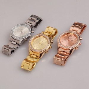 Fashion Dress Orologi Donna Uomo Faux Cronografo Al Quarzo Placcato Rotondo <span class=keywords><strong>Classico</strong></span> Cristalli <span class=keywords><strong>Orologio</strong></span> relogio masculino Clock Casual - Product Image 6
