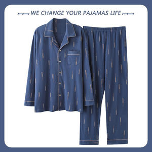 <span class=keywords><strong>Pigiama</strong></span> <span class=keywords><strong>da</strong></span> <span class=keywords><strong>Uomo</strong></span> <span class=keywords><strong>in</strong></span> <span class=keywords><strong>Cotone</strong></span> a Maniche Lunghe, Stile Casual, Abbigliamento per Casa e Relax, Vendita all'Ingrosso - Product Image 5