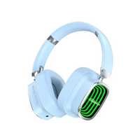 Casque sans fil OEM de haute qualité avec éclairage RVB, design couleur macaron, circum-auriculaire pour le gaming et le sport