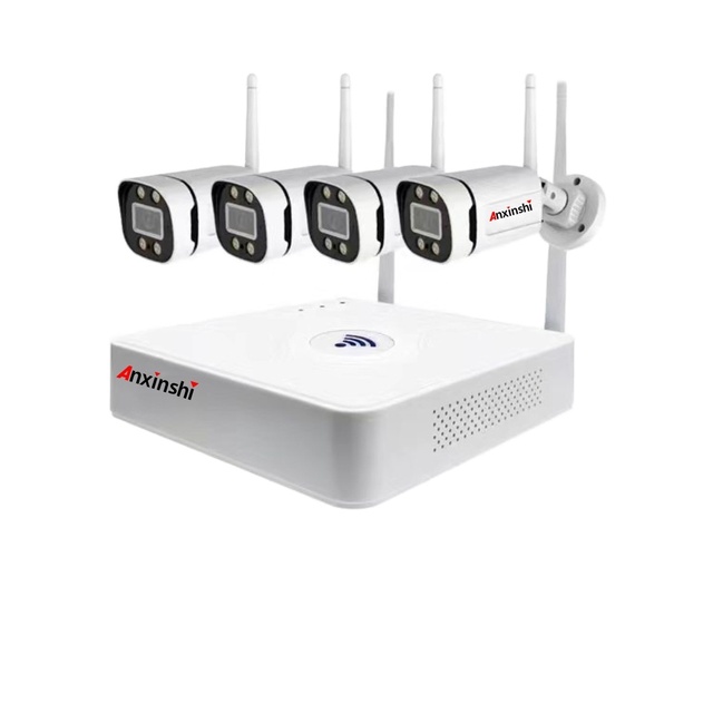 Anxinshi Brand Cheap Price 2MP 3MP 5MP Full Color Night Vision Wireless Camera with NVR Kits