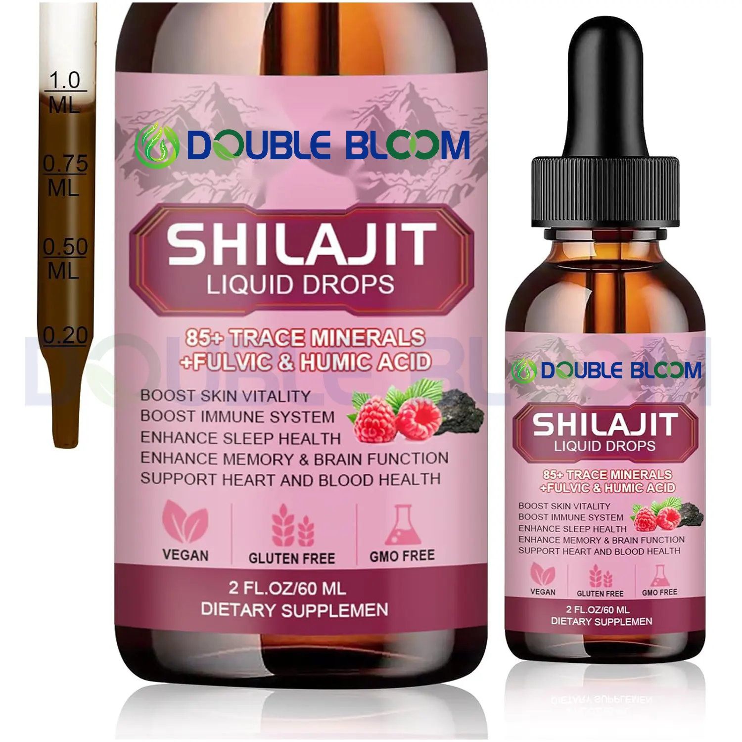 Shilajit nhựa chất lỏng giọt Hữu Cơ shilajit khoáng chất vi lượng phức tạp cho miễn dịch hỗ trợ não tăng cường và năng lượng sức khỏe tổng thể