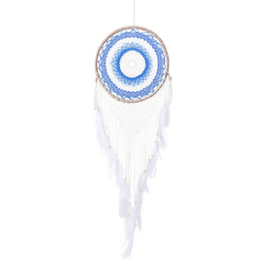 Noitu Dreamcatcher - Decoración de Pared con Mandala Azul de 40x100 cm, Estilo Bohemio - Product Image 4