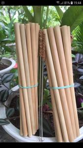 Eco2go Ensemble de pailles jetables en fibre de bambou naturellement antibactérienne du Vietnam avec logo personnalisable - Product Image 5