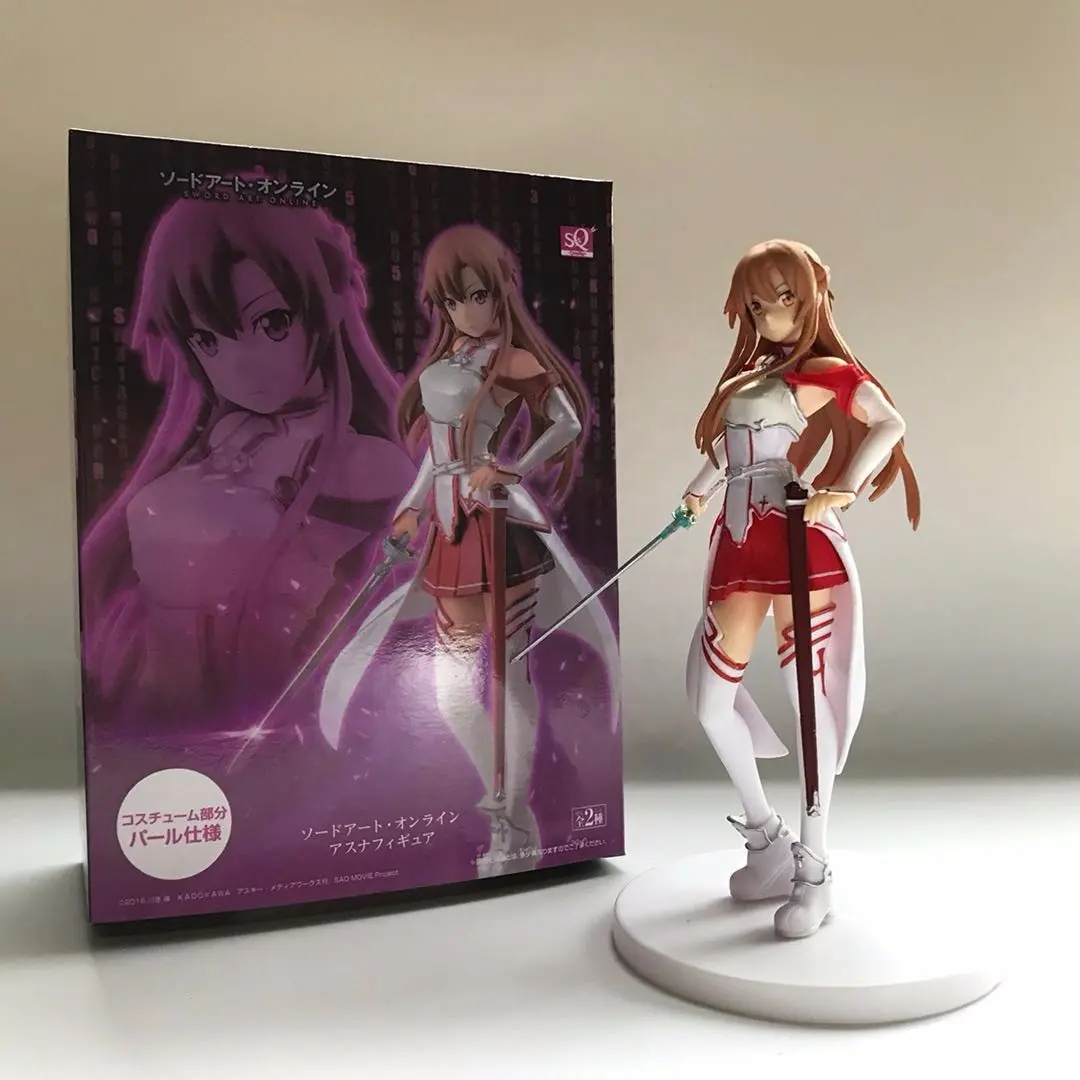 18 см квадратный меч искусство онлайн фигурка Asuna фигурка Сан Юки Asuna модель меча игрушка