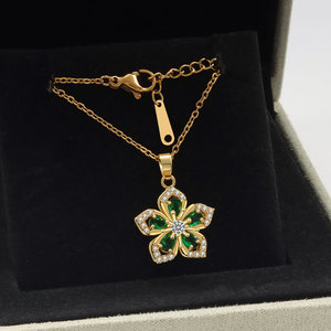 Oval Cut Colorful Cubic Zirconia Copper Alloy 18k Gold Plated Spinning Flower <b>Anxiety</b> <b>Necklace</b> Stress Relief Trendy Fashion - Product Image 6