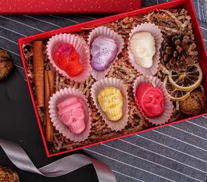 Moldes de silicona personalizados para Chocolate, molde de calavera de caramelo para gelatina de crayón, resina, ideal para hacer bombas de grasa, aperitivos, dulces duros - Product Image 5