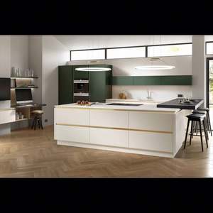 Muebles de Cocina Personalizados, Gabinetes de Cocina Modernos de Alto Brillo, Muebles de Cocina Modulares de Madera, Almacenamiento de Tablero de Melamina con Isla - Product Image 5