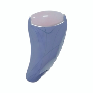 Rose Quartz Zinc Alloy Gua Sha Roller Ergonomic S-Shape Facial <b>Massage</b> <b>Tool</b> with Textured Ridges for Face - Product Image 4