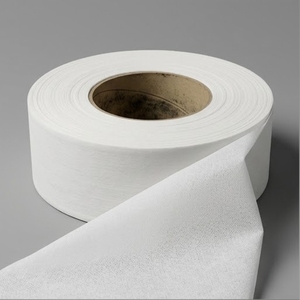 Rollo de Tela No Tejida Hidrófila Blanca de 180 mm, Capa Superior Suave y Absorbente para Aplicaciones Médicas, Sanitarias e Higiénicas - Product Image 1