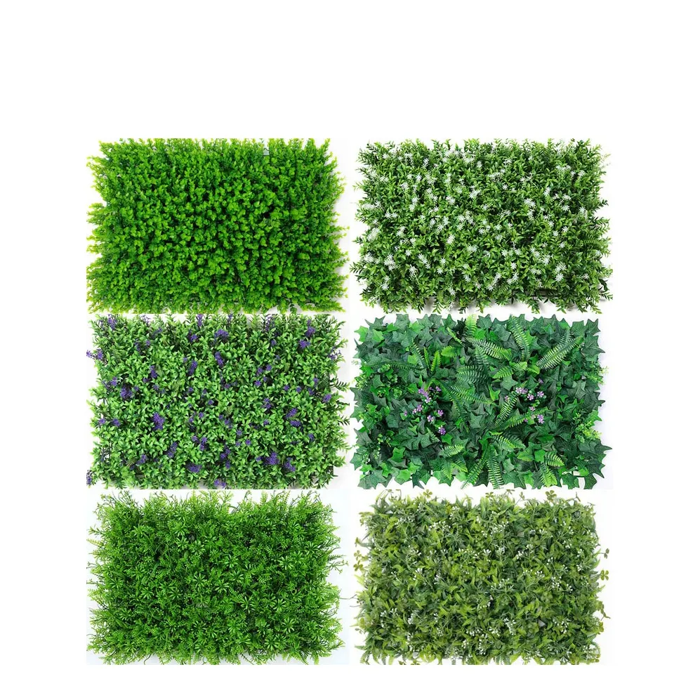 الغابة نمط النباتات العمودية الجدار عشب أخضر اصطناعي ألواح للحائط خلفية للزينة