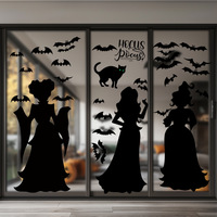 Autocollants de fenêtre d'Halloween en gros : Citrouilles, chauves-souris, toiles d'araignées pour vitrines de magasins et décorations de salles de classe