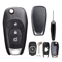 Clé de voiture pliable Chevy Cruze, systèmes d'entrée sans clé, 433 MHz, clés de remplacement pour véhicule, 4 boutons, télécommande de clé de voiture