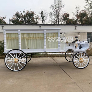 Voiture funéraire électrique blanche à 4 roues pour le transport de cercueil lors des défilés funéraires - Product Image 6