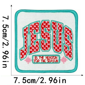 للبيع بالجملة مخصص عالي الجودة مكواة Merrow على Jesus Yall تحتاج إلى رقعة أحرف دوللي لتزيين الملابس والقبعات وحقيبة - Product Image 2