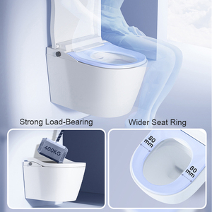 WC intelligent mural non électrique avec siphon de drainage en P et réservoir dissimulé pour petites salles de bain et appartements compacts - Product Image 2