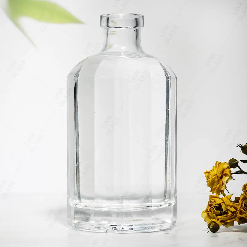 Bottiglia di alcol personalizzata logo in rilievo bottiglie di liquori decorare contenitore sottile bottiglia di whisky 500ml 700ml 750ml