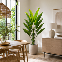 Palmier artificiel Real Touch, résistant aux UV, en soie synthétique, sans entretien, grand arbre en pot pour la décoration de jardin